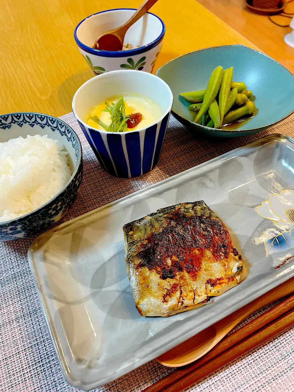 鯖の味噌漬けと冷やし茶碗蒸しで晩御飯|Mikaさん