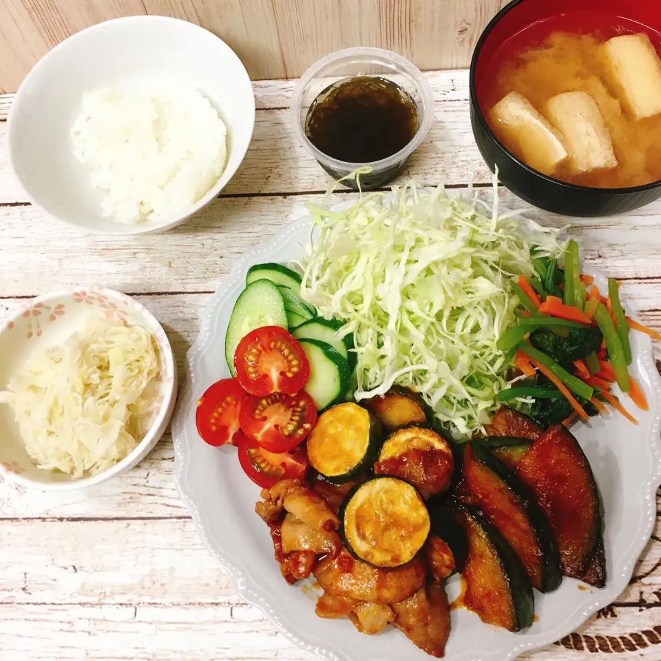 豚肉とかぼちゃズッキーニのBBQソース焼き|chou  chouさん