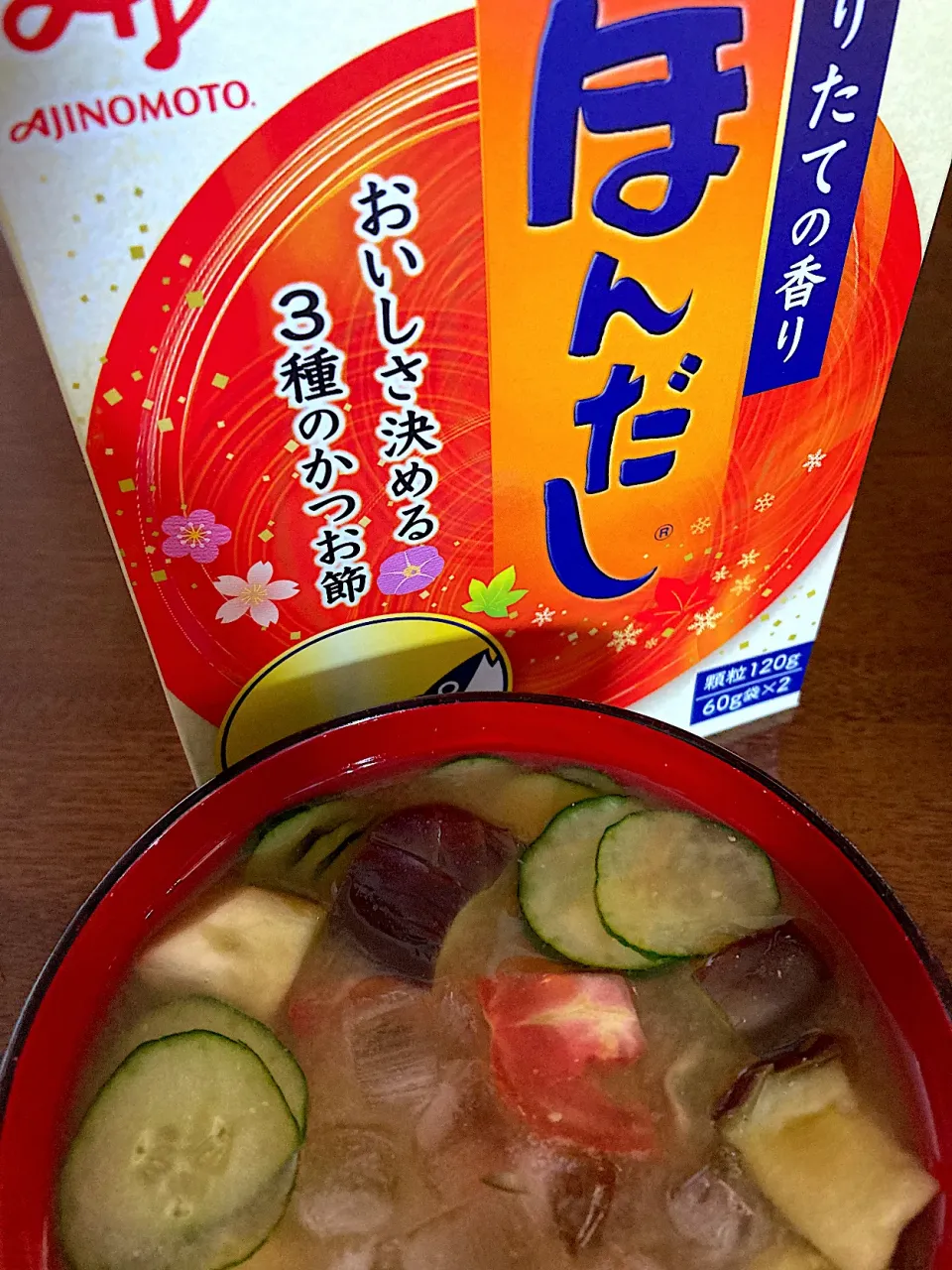 Snapdishの料理写真:初めての冷や汁は、夏野菜で！|hanareiさん