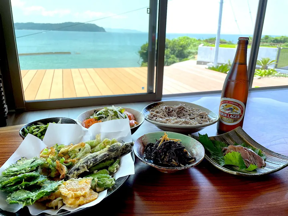 Snapdishの料理写真:2021.7.31 天ぷら&蕎麦ランチ🍻🍻🍻|ゆみずさん