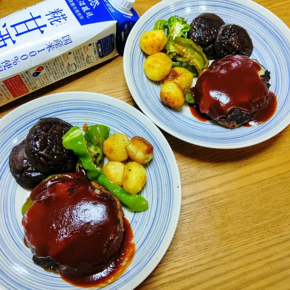 Snapdishの料理写真:『チーズハンバーグin甘酒』|seri-chanさん