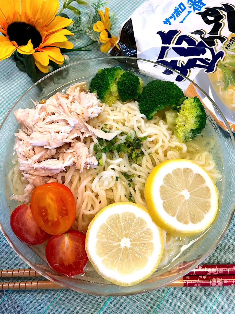 ✨サッポロ一番塩ラーメンde冷やしレモンラーメン🍋🍜✨|＊いちご＊さん