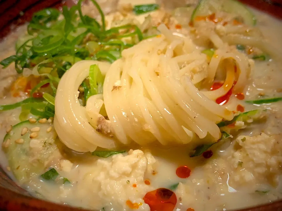 鯖缶豆乳冷汁そうめん|半田手延べそうめんの店 阿波や壱兆さん