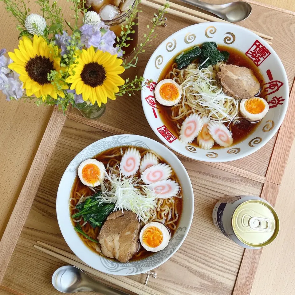 8/1❤︎休日ランチ🍃醤油ラーメン🍜|Makinsさん