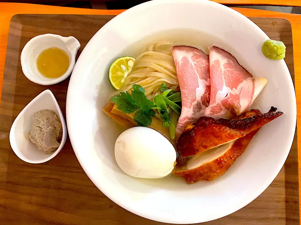 アユの冷やしラーメン　アユペースト添え　鳥好|なお🅿️さん