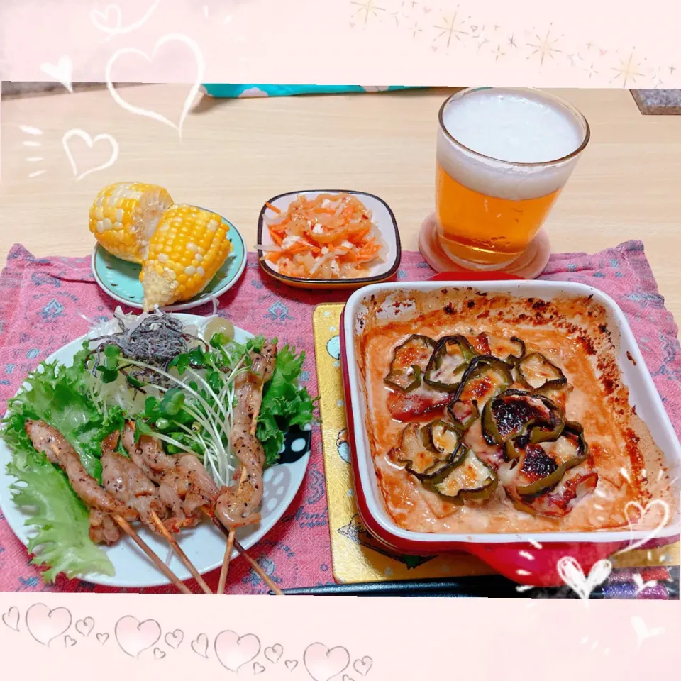 ８／１ ｓｕｎ 晩ごはん🍴＊○°|rinaronarさん