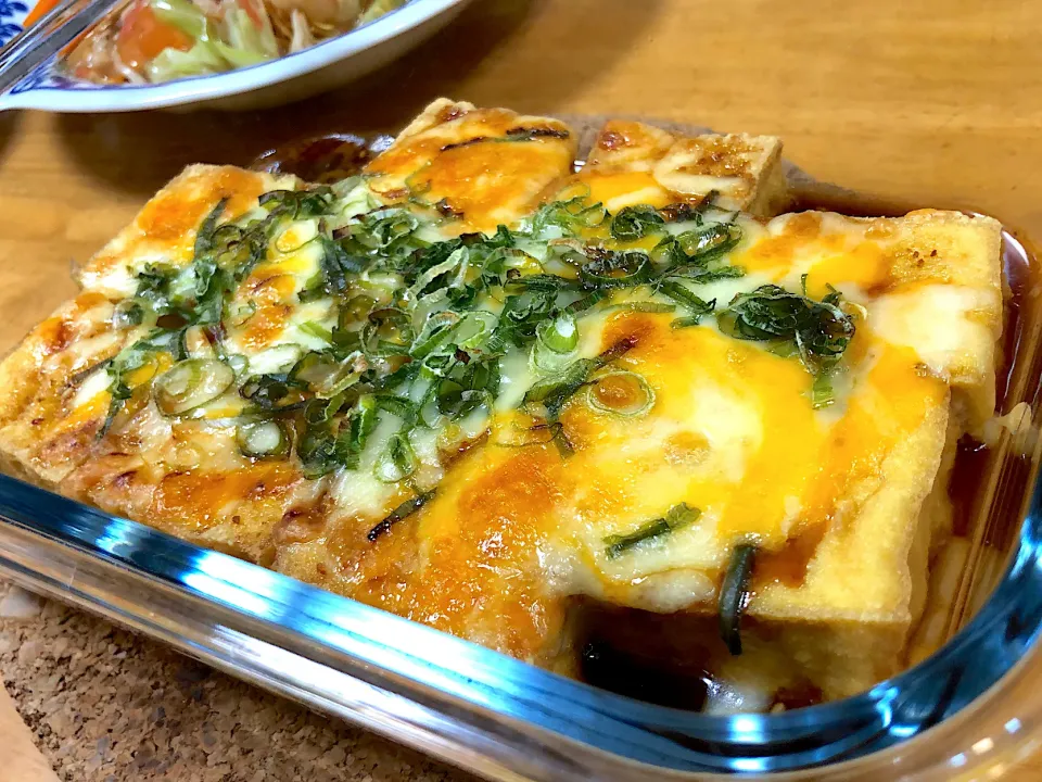 厚揚げの焼肉のタレチーズ焼き|LaLamamaさん