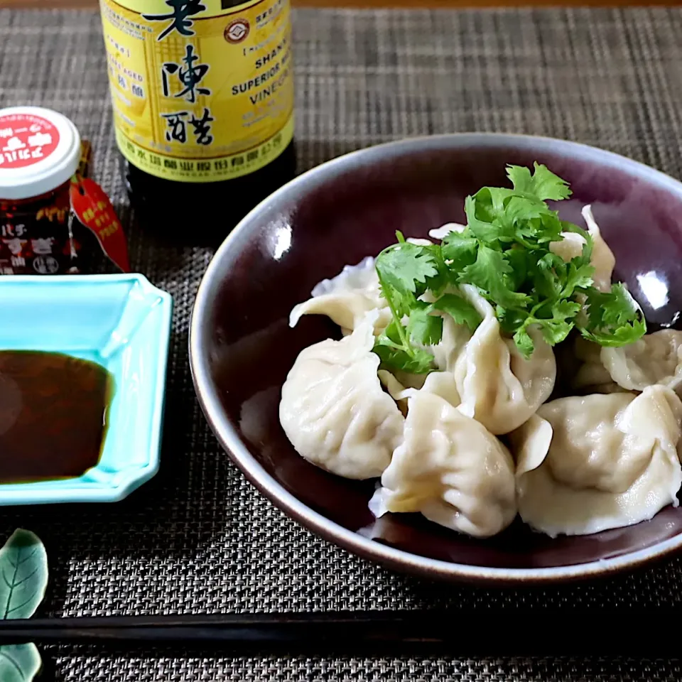 Snapdishの料理写真:蕎麦粉の水餃子|かおるさん