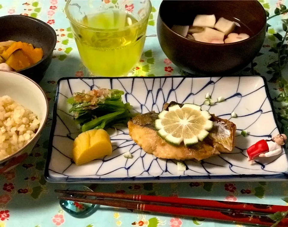 さわらのカボス醤油麹照り焼き和定食💓|noeさん