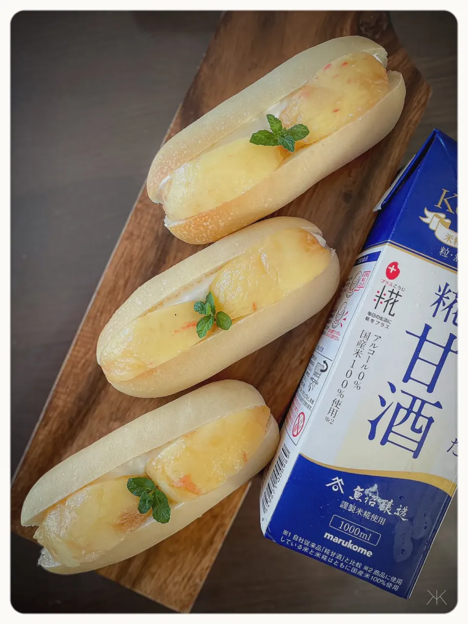 Snapdishの料理写真:やまもも酵母de 白パンサンド🍑|yucca@さん