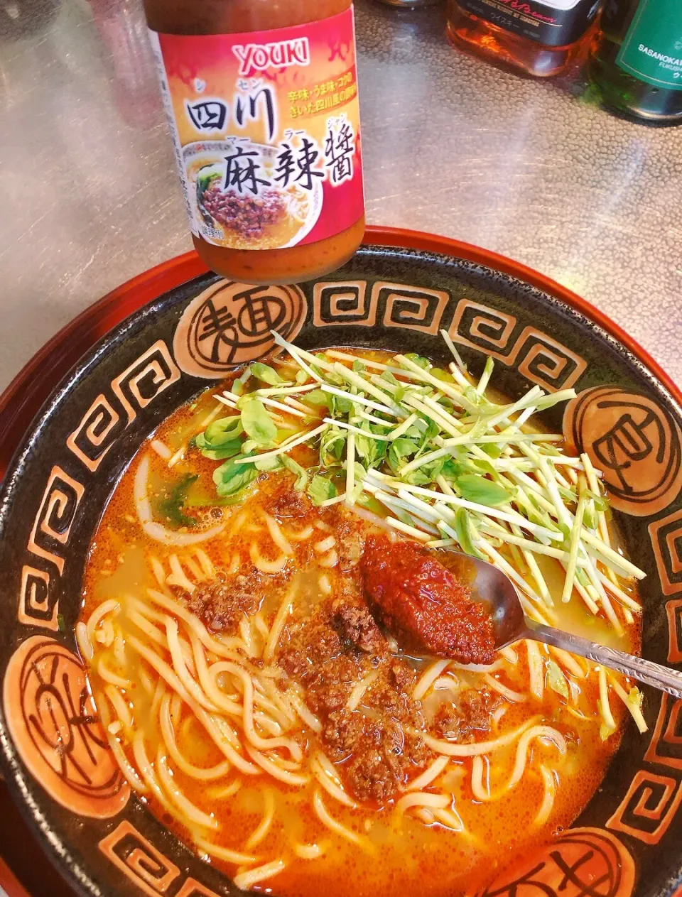 Snapdishの料理写真:坦々麺にちょい足しで旨さ倍増😋👍|海斗さん