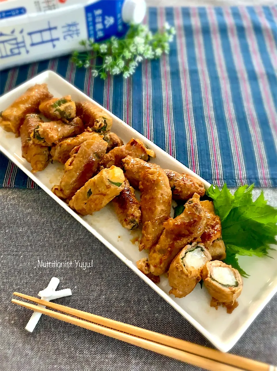 長芋しそ豚巻きの甘酒照り焼き|ゆーこどんさん