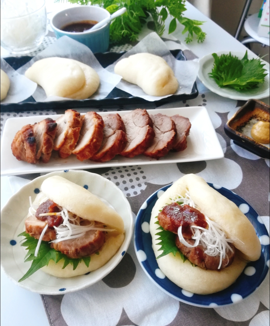 MAKUBIさんの料理 焼豚割包（クワパオ）と…
大葉と白髪ネギ バージョン💓
昨日の休日ランチ🍽