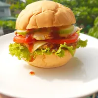 chicken burger|chef johnさん