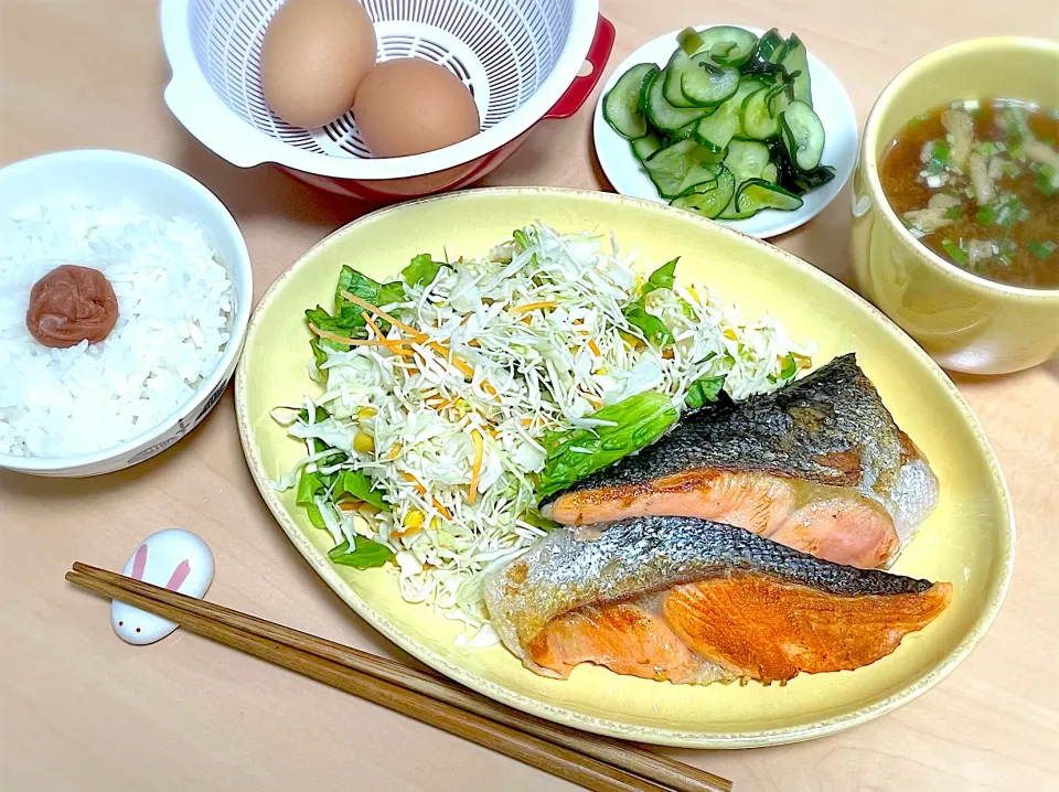 鮭の晩ごはん❤️|ミキさん