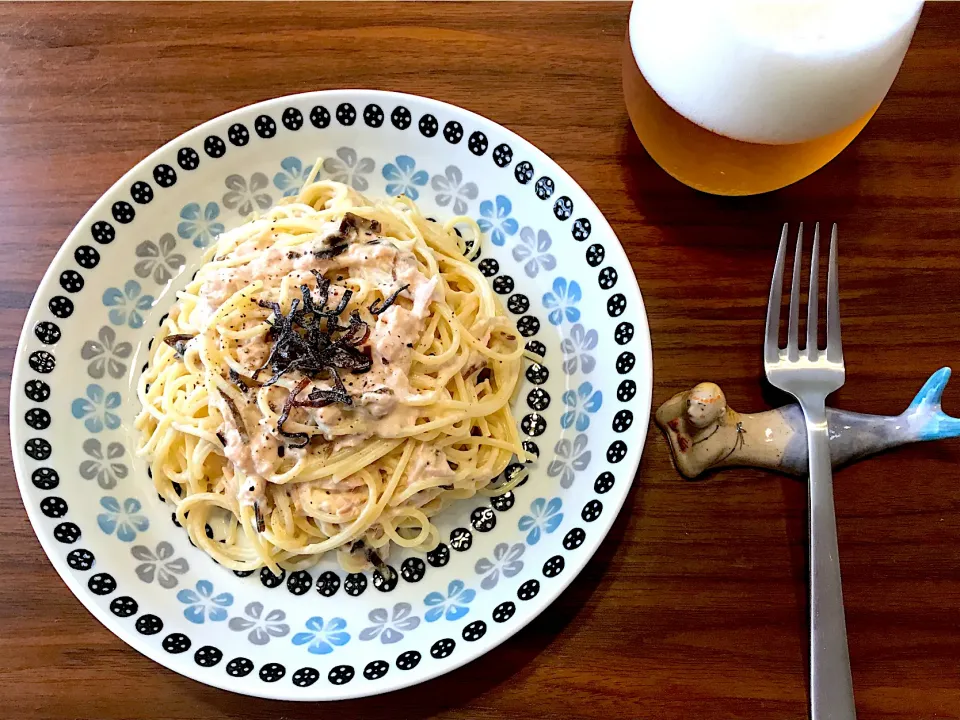 シーチキン、クリチー、塩昆布のパスタ🤗✨|友紀さん