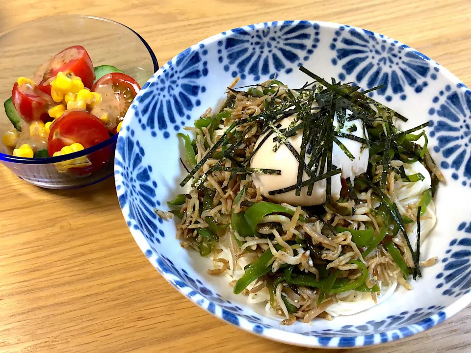 じゃことピーマンのせ素麺🎵|さおりさん