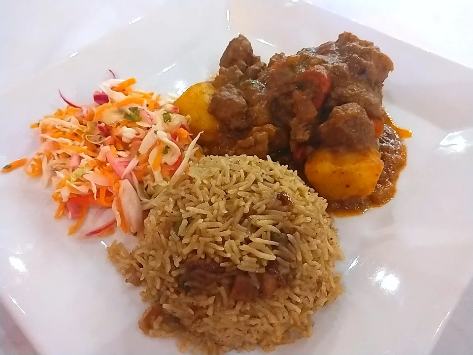 Kenyan lamb stew, pilau rice and kimbuchari salad|Iman Hafizさん