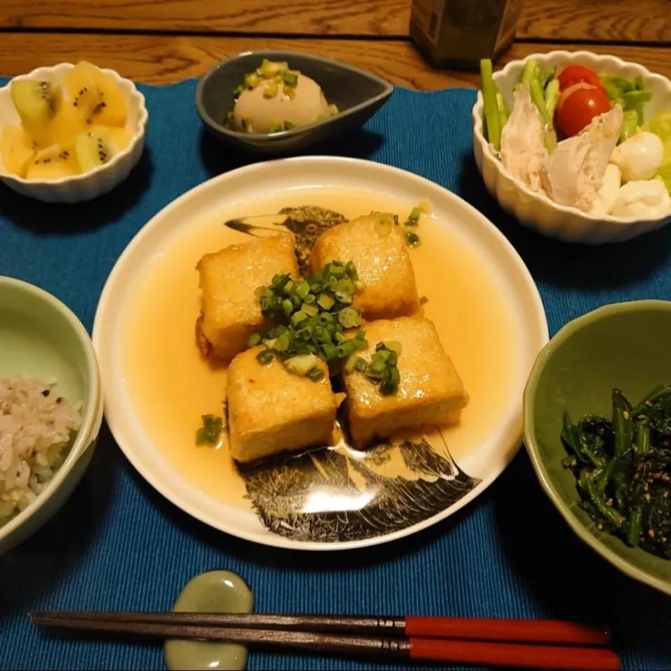 Snapdishの料理写真:豆干の揚げ出汁豆腐|monsieurkurataさん