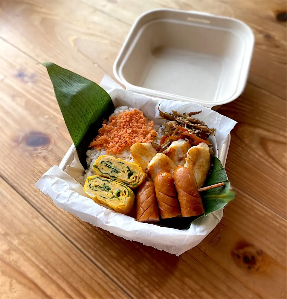 昨夜の鯛の刺身を塩焼きに弁当|mnkさん