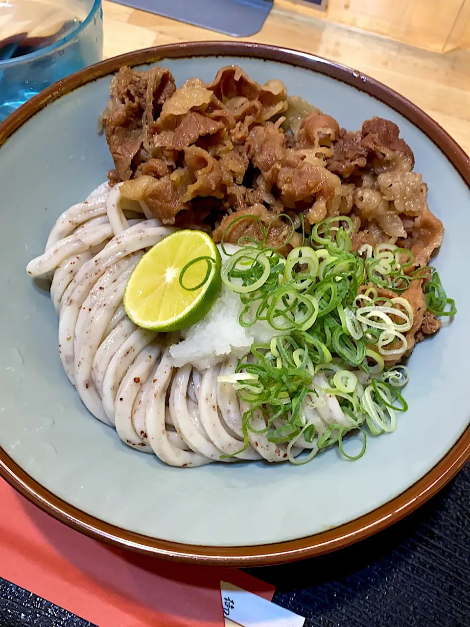 Snapdishの料理写真:すだち醤油うどん肉トッピング|pecoxxxさん