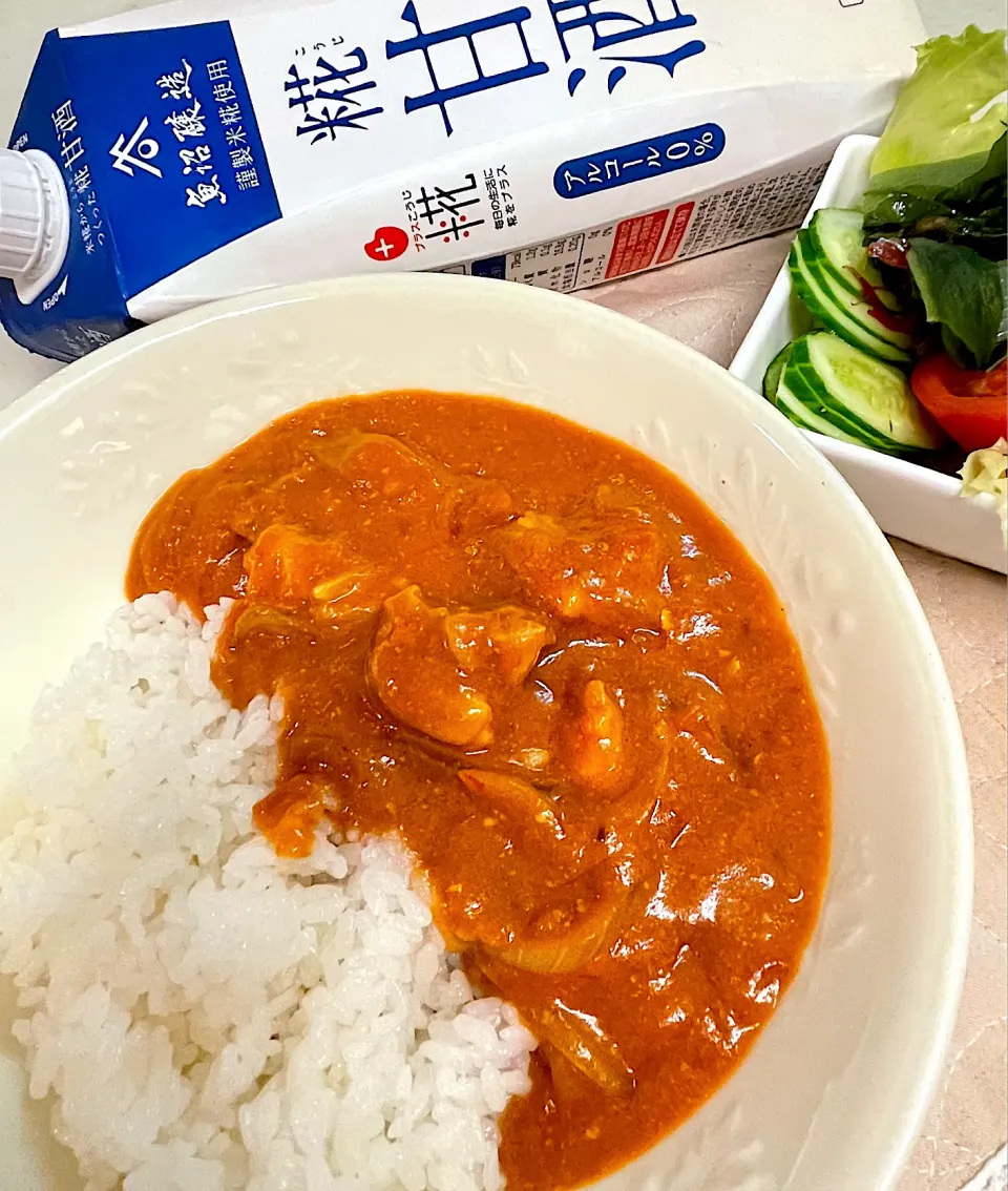 麹甘酒入りバターチキンカレー🍛|だまさん