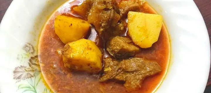 Snapdishの料理写真:aloo gosht|ainiさん