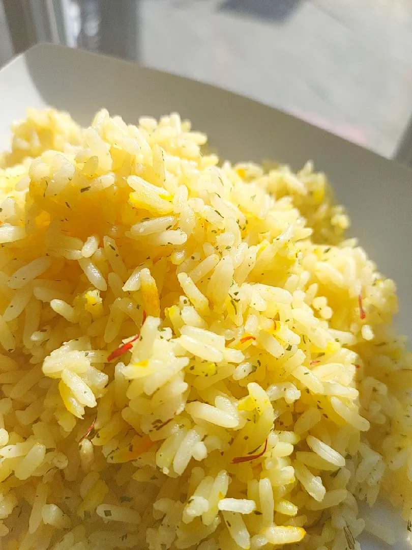 saffron cilantro rice|Kimberly Leachさん