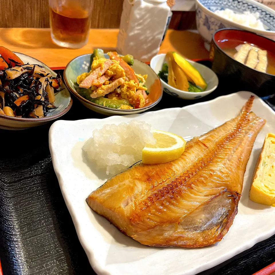 ホッケ定食@わさび(月島)|塩豚骨さん