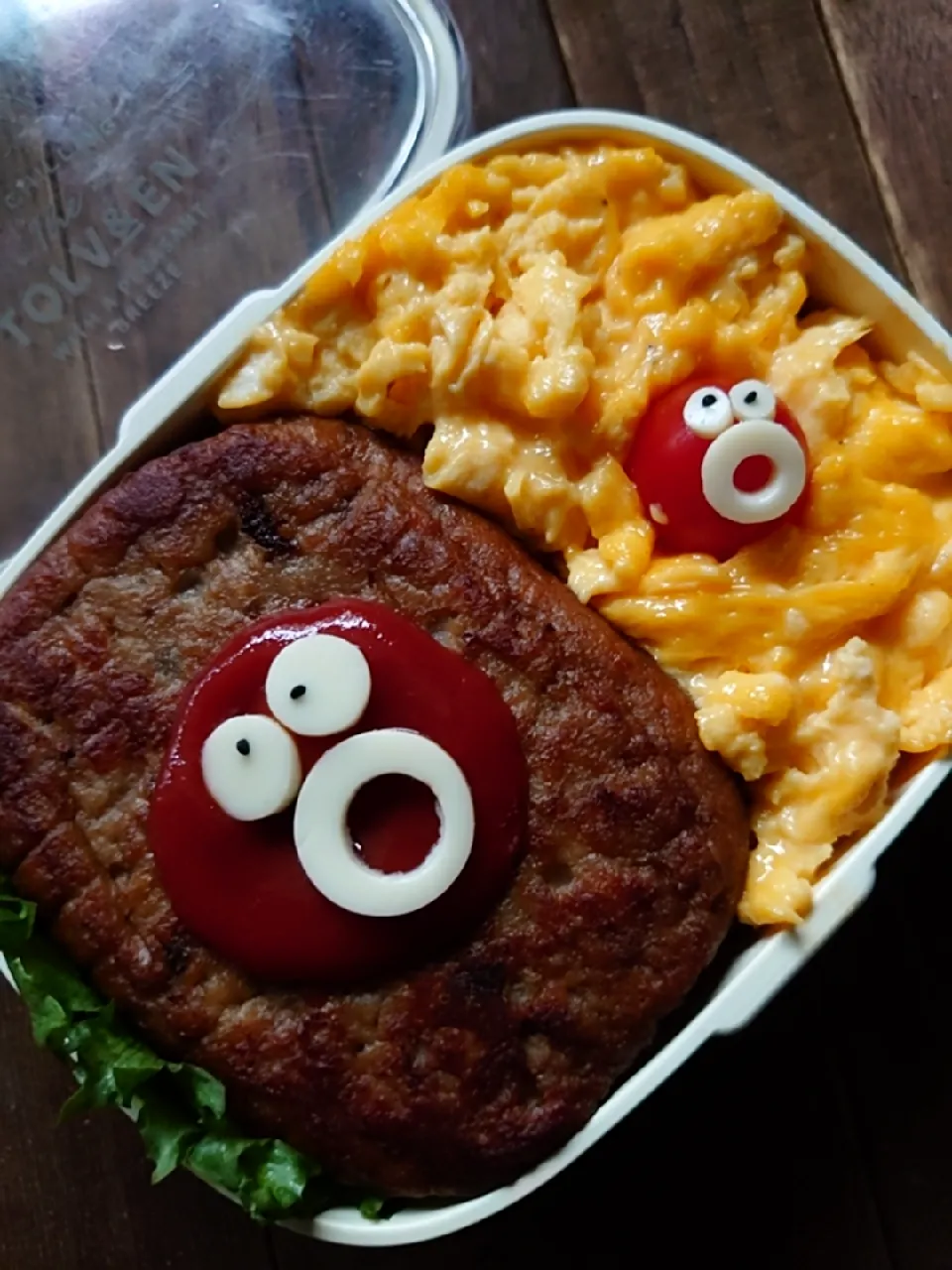 漢の…長女用🍱マルシンハンバーグでオムバーグ弁当|ᵏᵒᵘさん