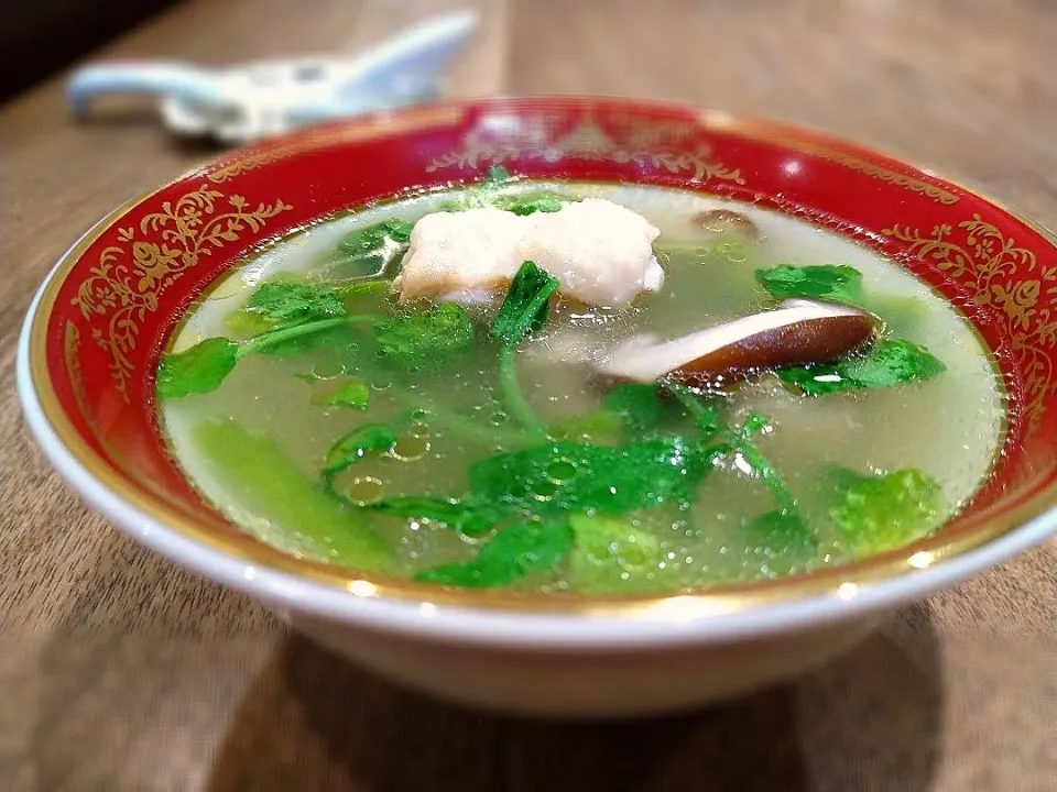 鶏とクレソンのスープ|古尾谷りかこさん