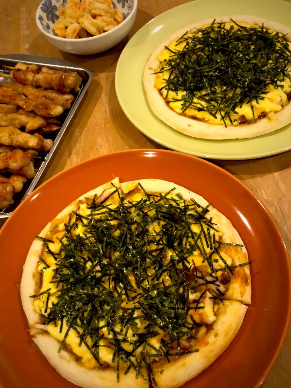 和風照り焼きチキンピザ。焼き鳥。|ゆーこ。さん