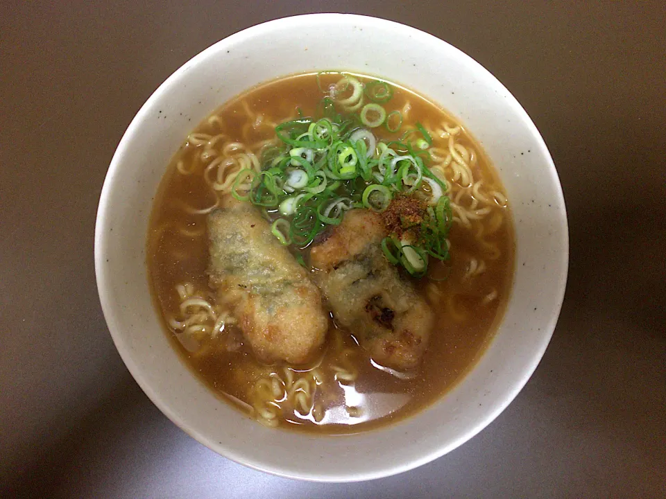 自家製 赤味噌ラーメン(鶏の竜田揚げ入)|ばーさんさん