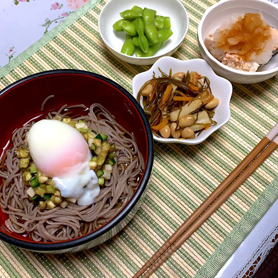 山形のだしかけそばで晩ご飯|杏さん