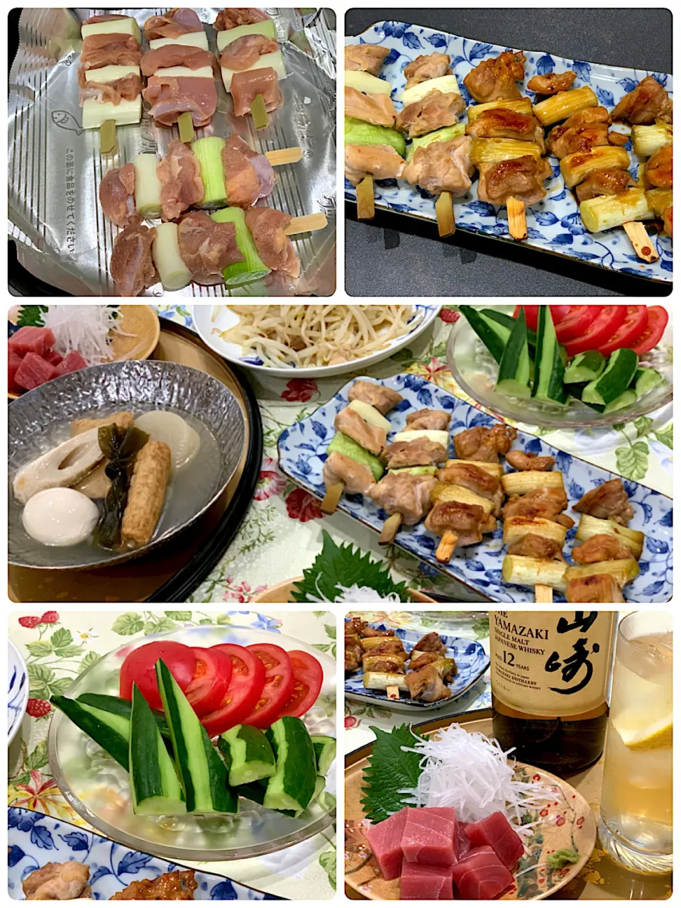 Snapdishの料理写真:おうち居酒屋🏮(クックパーで焼き鳥)|ｋｚｓｙｋさん