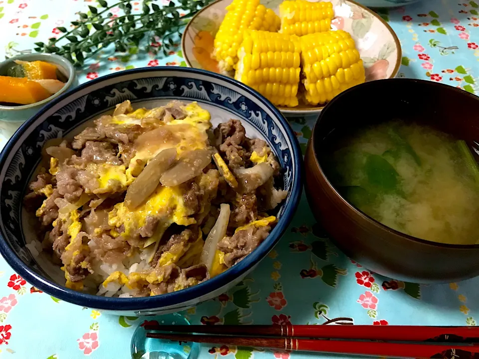 甘酒入り柳川風卵とじ牛丼💓|noeさん