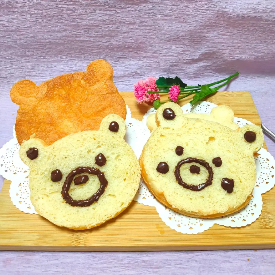 ダーリンベーカリー🥖🍞🥐🥞🍔🌭🍕
焼き立て．クマたん🐻食パン
ネコじゃないよぉー♡٭*(ृ '꒳' ृ)|キャサリンさん