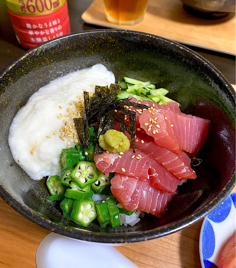 夏バテ防止のネバトロ丼|ちぐあささん