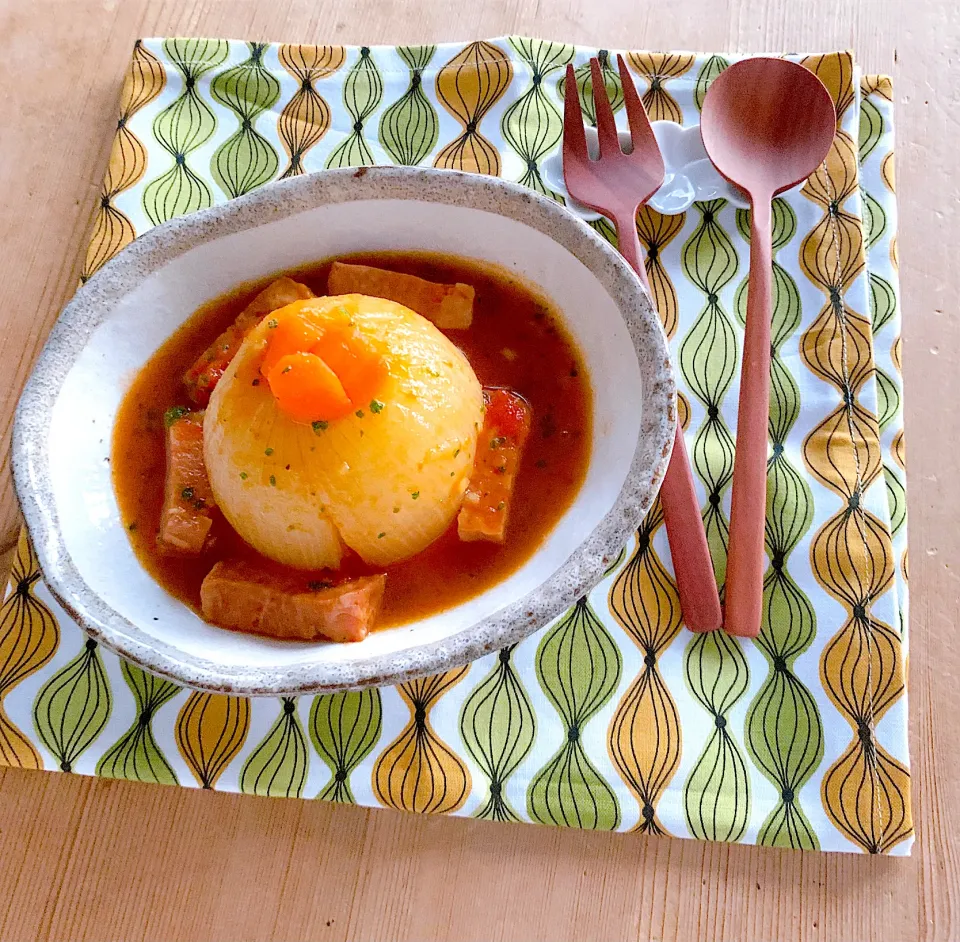 丸ごと玉ねぎのトマトソース煮|＊Aloha＊さん