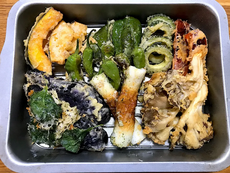 マヨ入り衣の夏野菜天ぷら🍤|morimi32さん