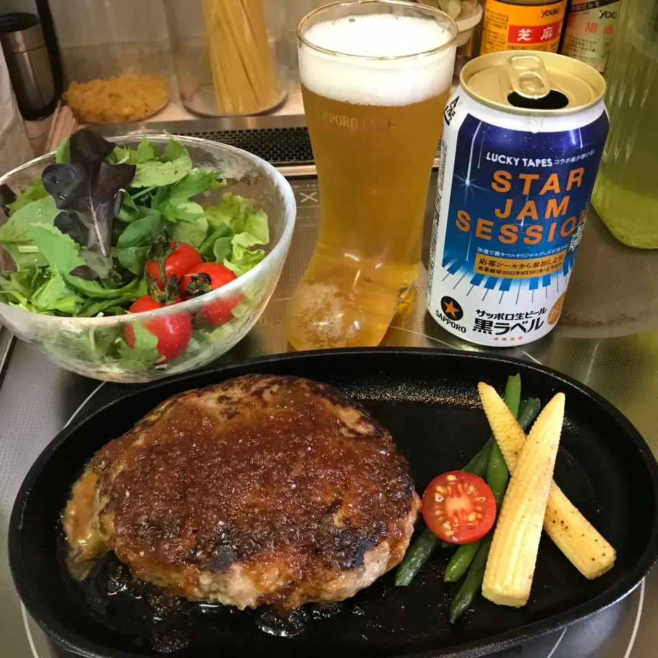 ハンバーグで家飲み|sanaeさん