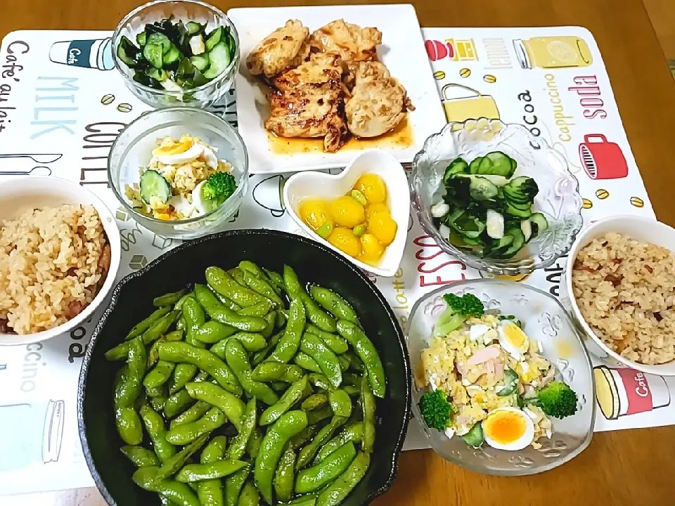 枝豆のアヒージヨと鶏釜飯|aiさん