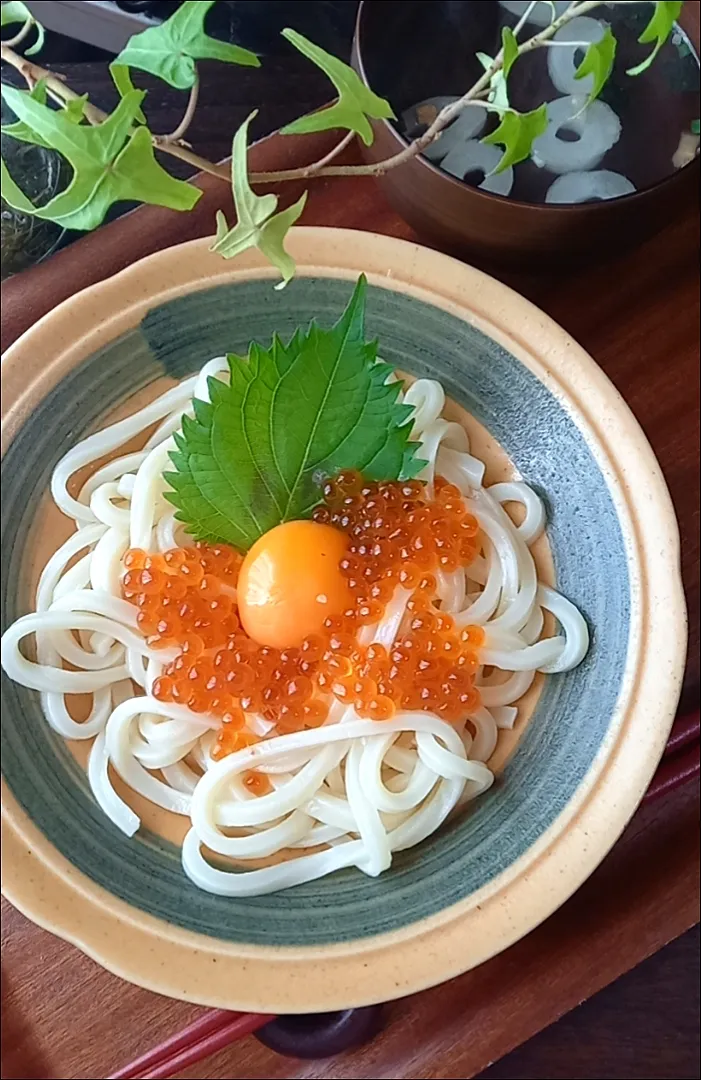 釜玉いくらうどん|まりおさん