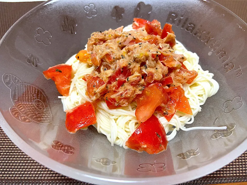 たっぷりトマトとツナのそうめん|ゆうさん