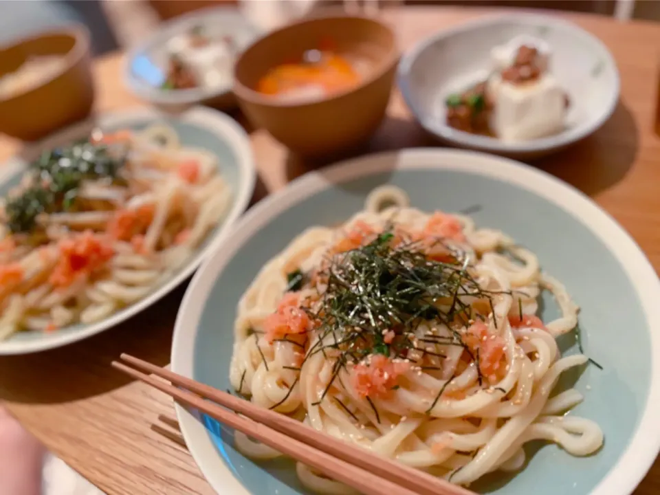 冷たい明太うどん♡|はる꒰(๑´•.̫ • `๑)꒱さん