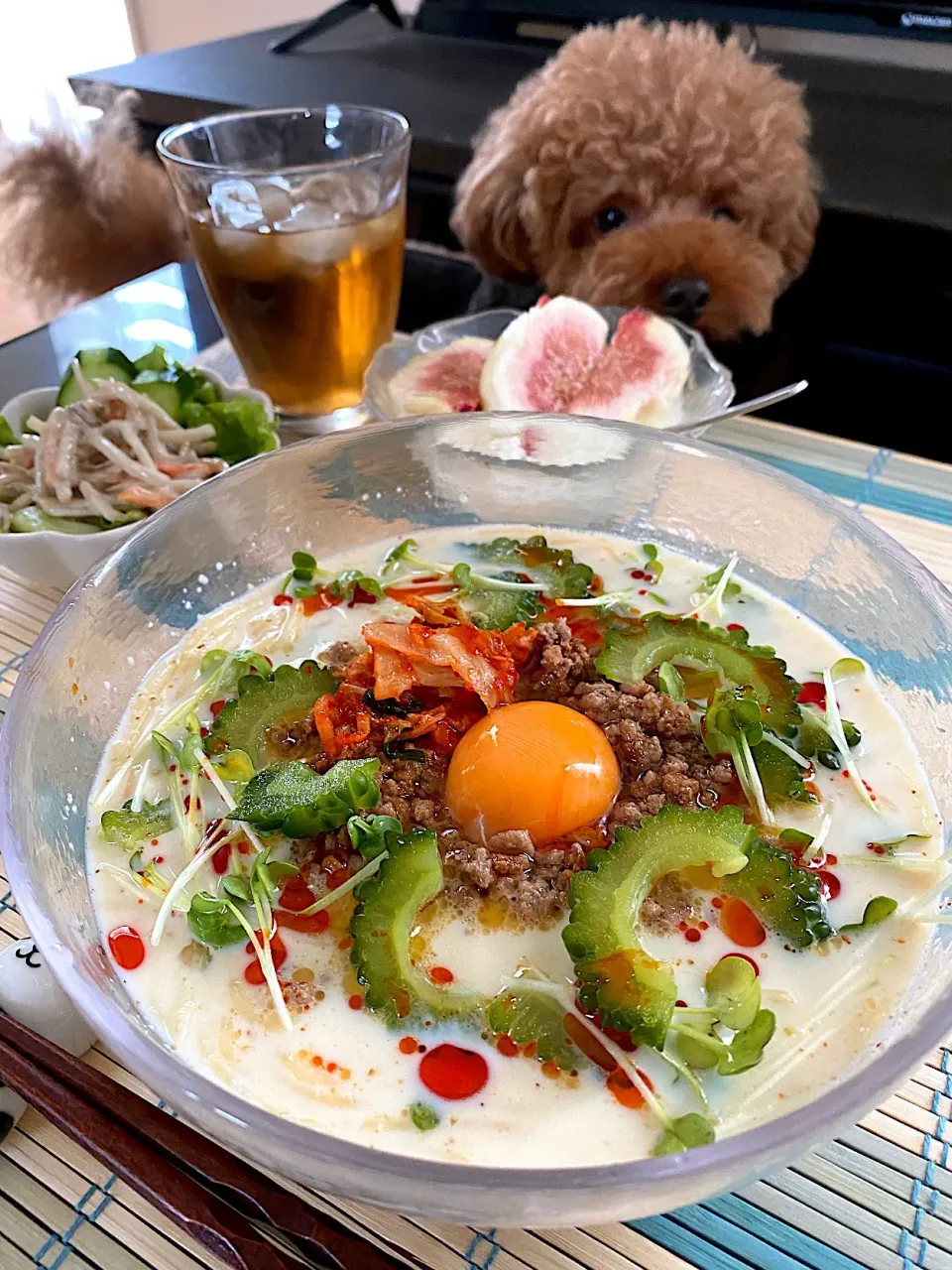 Snapdishの料理写真:超簡単！ピリ辛胡麻豆乳の冷やし麺|ゆかりさん