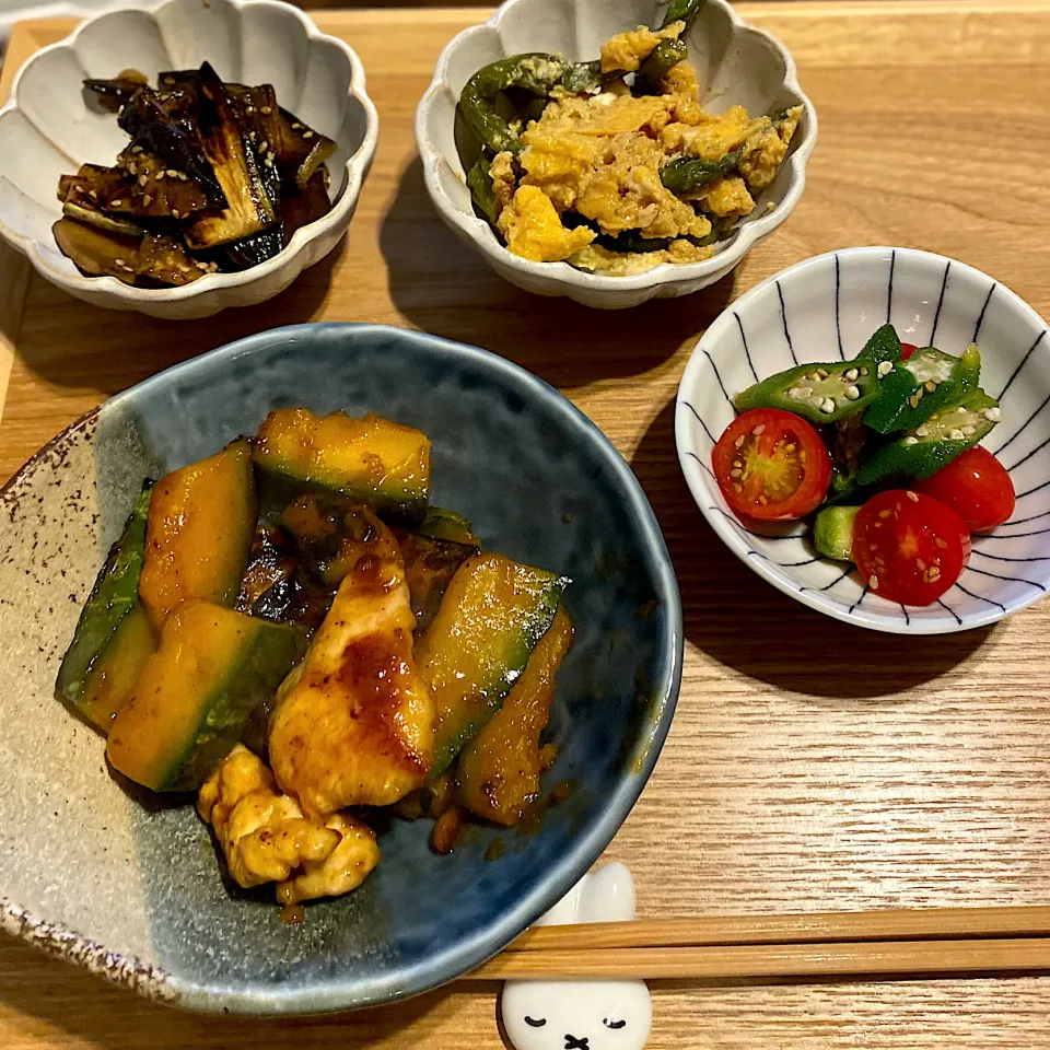 Snapdishの料理写真:鶏胸とかぼちゃの照り煮|なつこさん