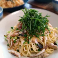 Snapdishの料理写真:アジの開きパスタ