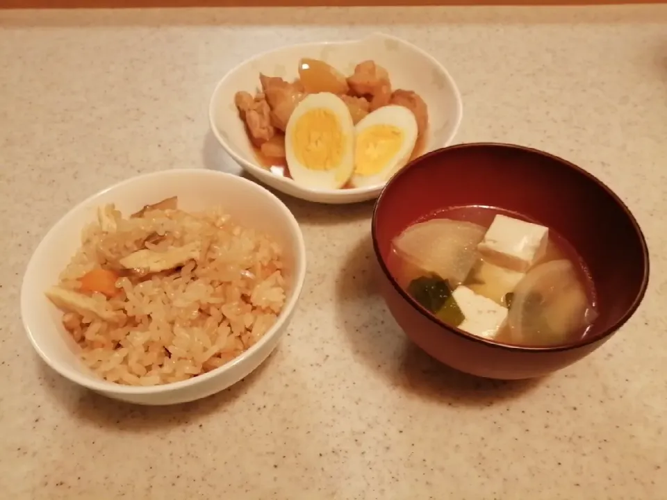 鶏のさっぱり煮定食|ふくみみさん