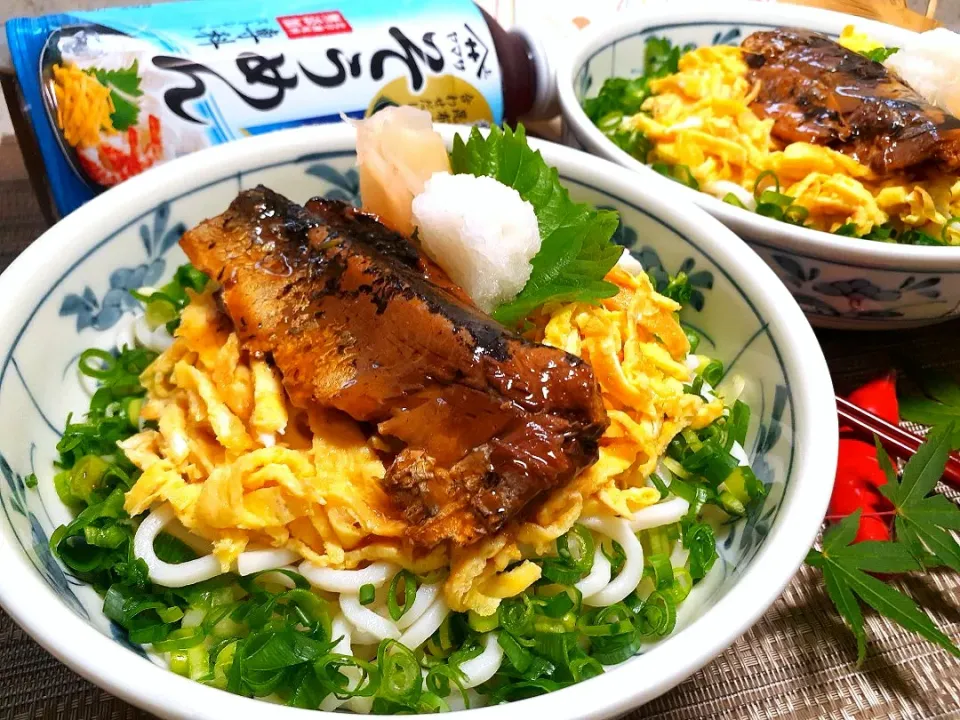 ぶっかけ細うどん♪イワシの缶詰乗せ～😋|fumfumさん